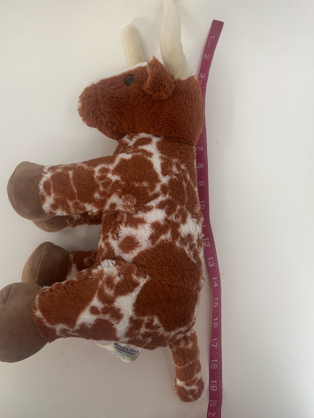 Build-A-Bear Brown and White Longhorn Plush - Picture 8 of 8